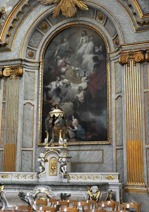 Le retable du bras nord du transept