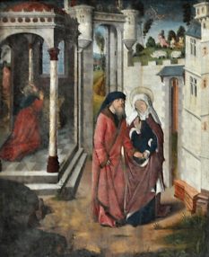 La rencontre d'Anne et de Joachim à la Porte Dorée