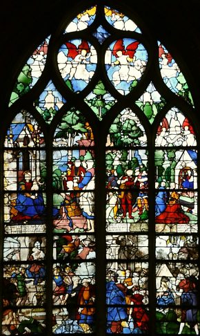 La légende de la Santa Casa, vitrail du XVIe siècle