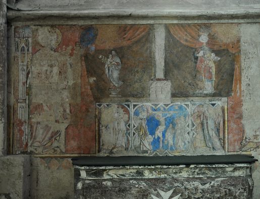 Peinture murale dans la chapelle des Fonts Baptismaux