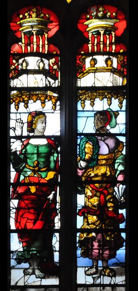 Deux sibylles dans le bras nord du transept (Le Prince)