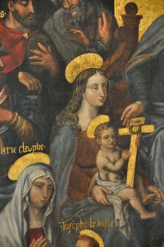 «Sainte Anne et les trois Marie», détail