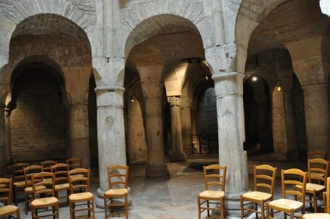 La rotonde avec vue sur l'emplacement du sarcophage