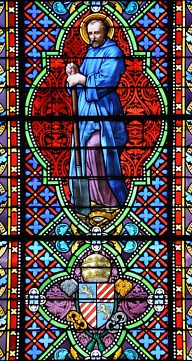 Vitrail XIXe siècle, Saint Fiacre