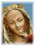 Vierge à l'Enfant, bois polychrome, XIVe siècle