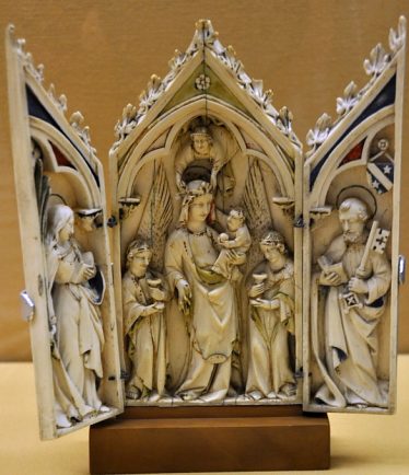 Triptyque «La Vierge à l'Enfant entre deux anges»