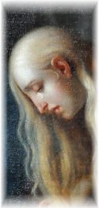 «Sainte Marie-Madeleine essuie les pieds du Christ», détail