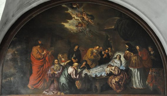 «La Mort de sainte Anne» de Joakim Sandrart, 1640