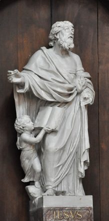 Statue de saint Matthieu avec l'ange.