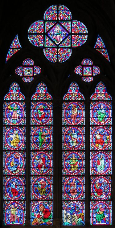 L'Arbre de Jessé (Atelier E. Didron, 1864) dans la chapelle Sainte–Anne