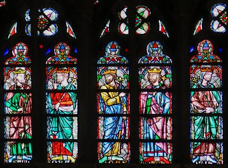 La galerie des rois dans le bras nord du transept, détail