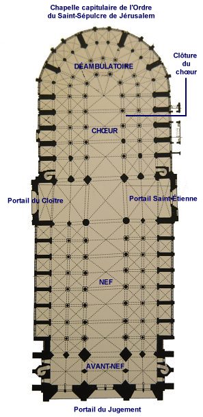 Plan de la cathédrale de Paris
