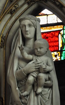 La Vierge à l'Enfant, détail.