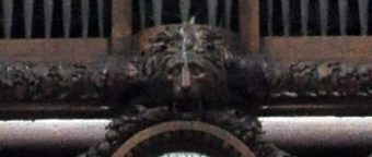 Le lion baroque de l'orgue de tribune