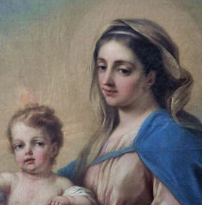 «La Vierge bleue» de Carle van Loo, détail