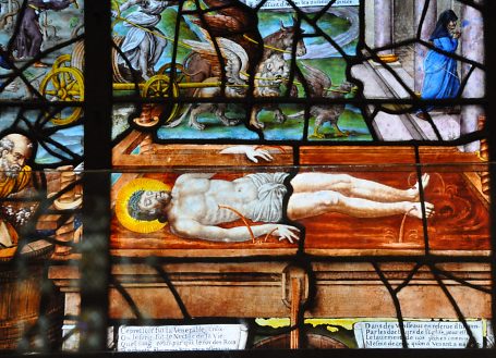 Le Pressoir mystique, détail : le Christ mort