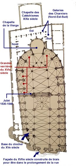 Plan de l'église Saint-Étienne-de-Mont