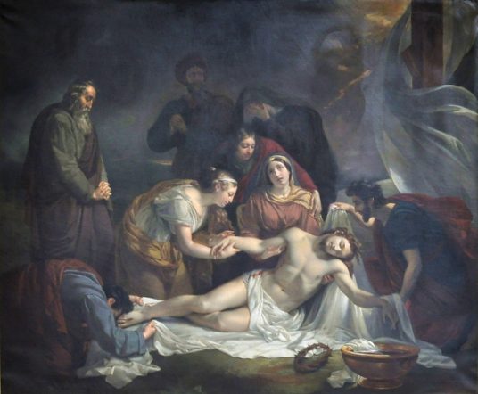 «La Déploration sur le corps du Christ» par Amélie Legrand de Saint–Aubin, 1827