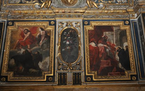 Sc�nes religieuses peintes par Van Diepenbeeck dans la chapelle  Saint-Jacques