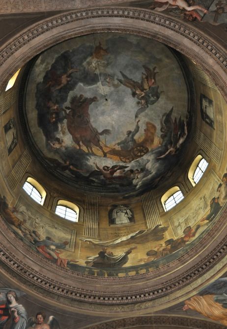 La coupole � la crois�e : �lie enlev� au ciel dans un char de feu