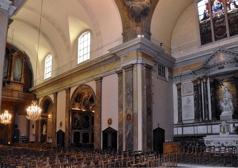 La Vierge donnant le Rosaire � saint Dominique, d�tail