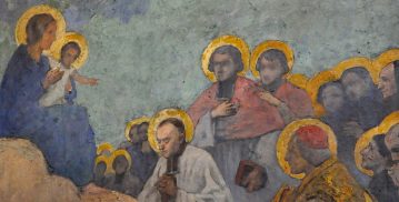�La Vierge appara�t aux religieux massacr�s en septembre 1792�, d�tail