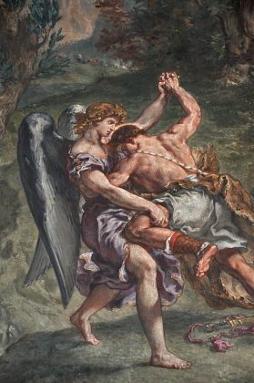 «Le Combat de Jacob avec l'Ange», détail