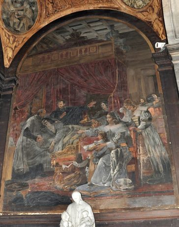 «Saint Vincent de Paul assistant Louis XIII à ses  dernières heures»
