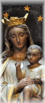 Vierge à l'Enfant dans le croisillon droit du transept, détail