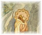 Sainte Bernadette dans la fresque du choeur