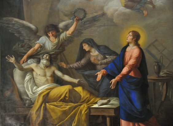 «La Mort de Joseph» par Jean–Jacques Lagrenée, détail central
