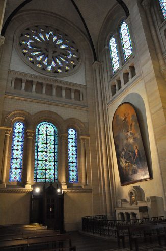 Le transept gauche avec le tableau de La Mort de Joseph