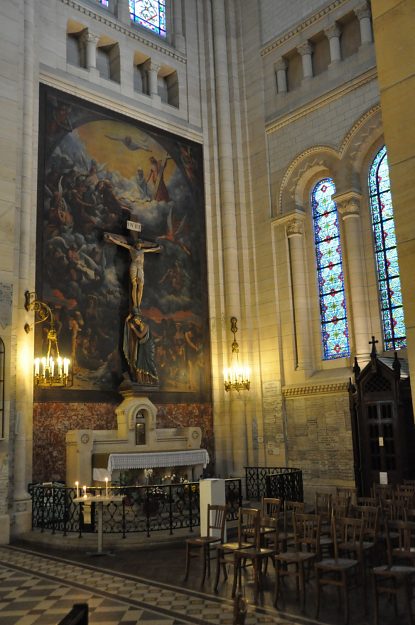 Le transept droit avec le tableau d'Albert Chanot (1881-1963)