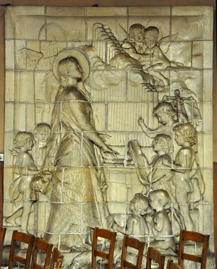 Sainte Cécile dirige un chur d'enfants Sainte Cécile dirige un chur d'enfants