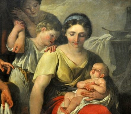 «La Naissance de la Vierge», détail