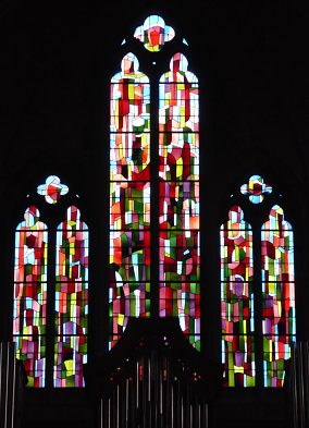 Vitrail de l'orgue de tribune (Marcelle Lacamp)