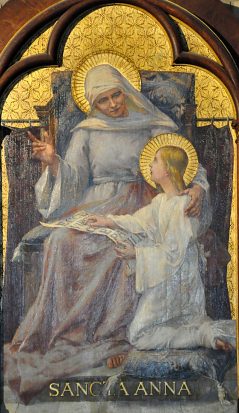 Triptyque de l'Éducation de la Vierge, détail