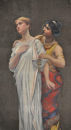 «Sainte Bibiane», détail d'un tableau