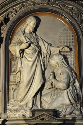 Bas-relief : L'apparition du Sacré-Cœur