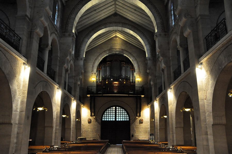 La nef de Saint-Antoine-des-Quinze-Vingts vue du chœur