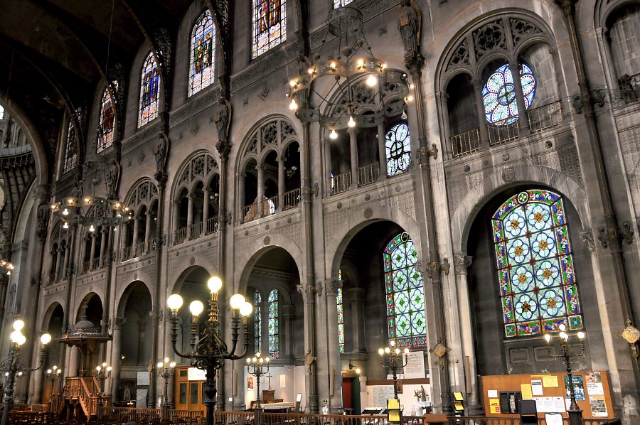 Elévations du côté droit dans la nef de Saint-Augustin