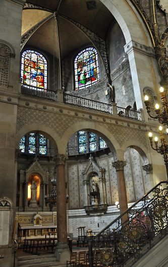 La chapelle de la Vierge et la tribune