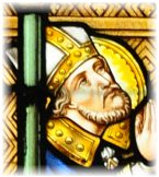 Saint Eugène dans un vitrail de la chapelle Saint-Eugène