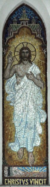 Mosïque dans l'abside «Christ de la Résurrection»