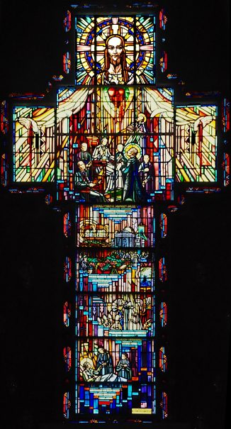 Vitrail du transept droit par Antoine Bessac