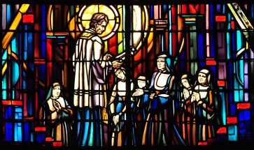 Saint Jean Bosco et les sœurs de la congrégation de Marie Auxiliatrice, détail
