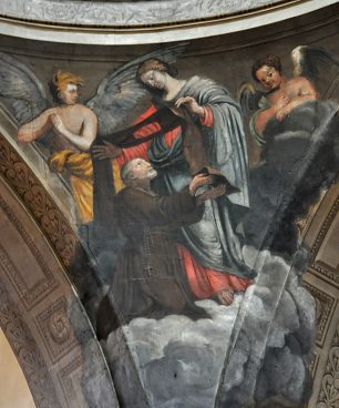 «Saint Simon Stock recevant le scapulaire par la Vierge»