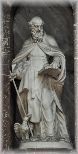 Statue d'Élie à gauche du retable