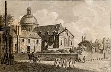 Vue de l'église des Carmes sous l'Ancien Régime