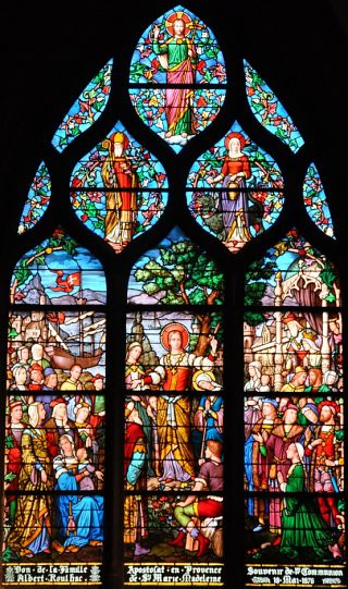 Eglise Saint-Séverin à Paris, vitrail de sainte Marie-Madeleine
